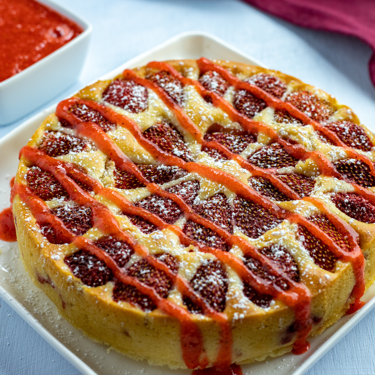 Air Fryer Homemade Strawberry Cake