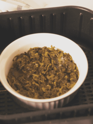 Air Fryer Canned Spinach