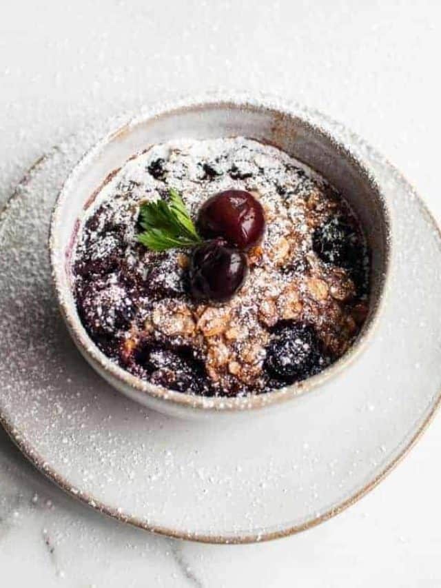 Air Fryer Cherry Oatmeal Breakfast Bake