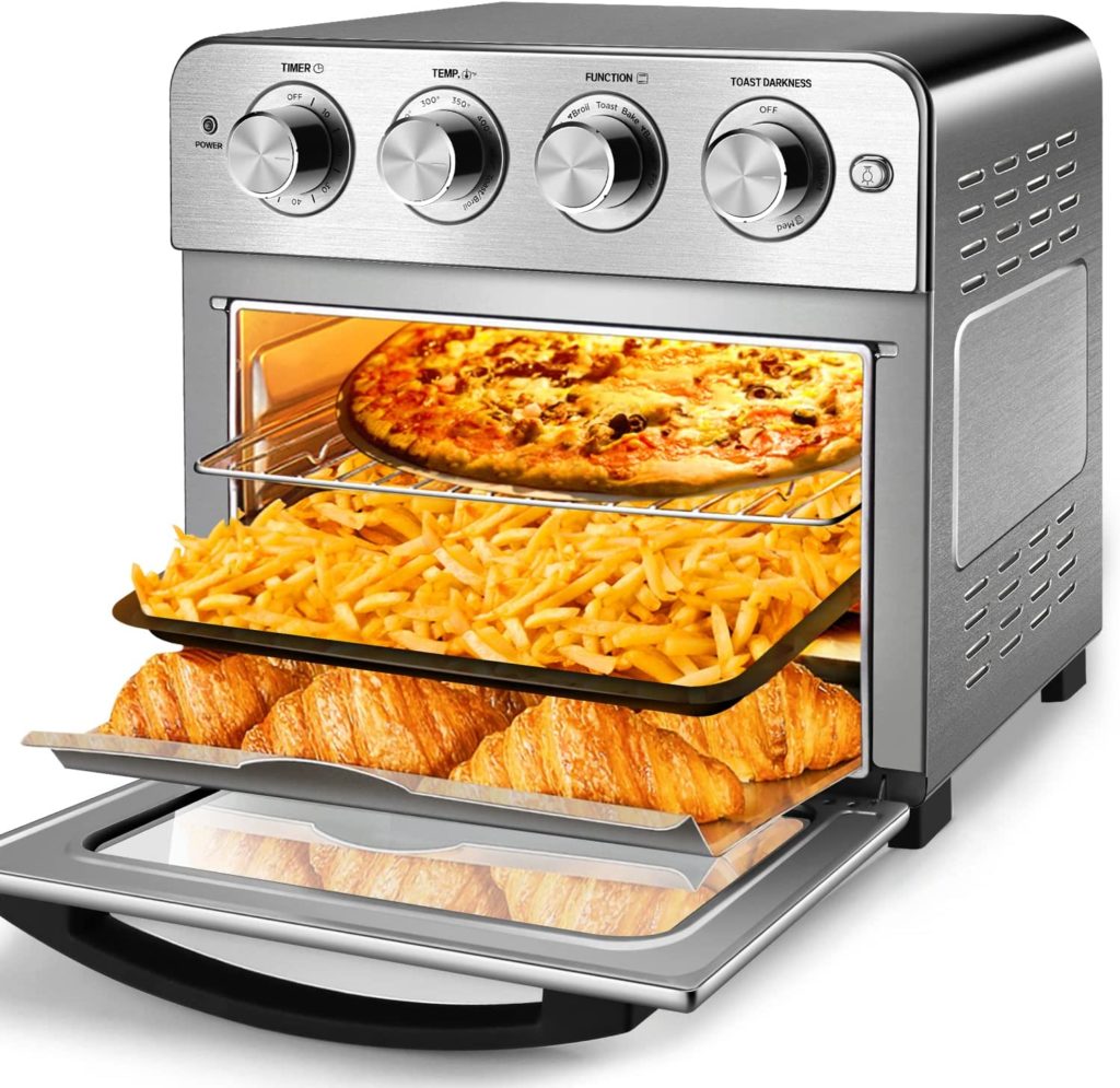 Geek Chef Air Fryer, Air Fryer Oven, 6 Slice 24.5QT Air Fryer Toaster Oven Combo, Roast, Bake, Broil, Reheat, Fry Oil-Free, Extra Large Convectio