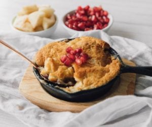 Air-Fryer-Apple-and-Pomegranate-Cobbler