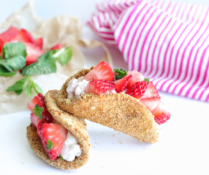 Air Fryer Cheesecake Strawberry Tacos