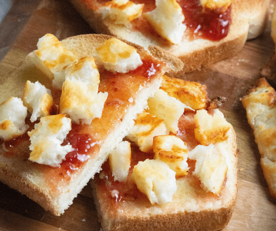 Air Fryer Halloumi Cheese Toast