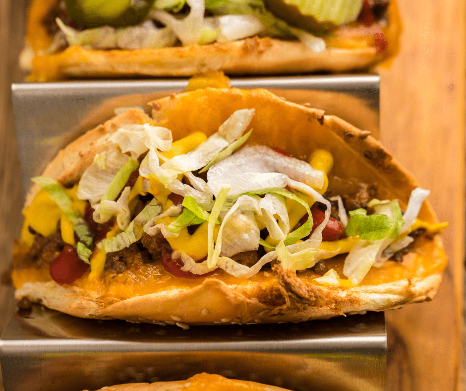 Air Fryer Taco Burgers