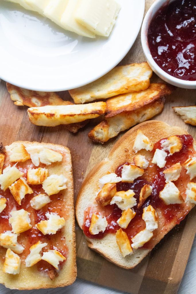 Air Fryer Halloumi Cheese Toast