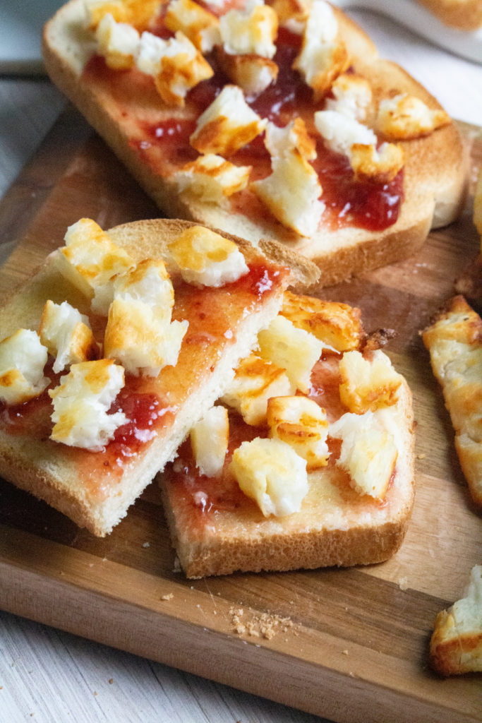 Air Fryer Halloumi Cheese Toast