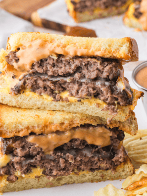 Homemade Steak 'n Shake Frisco Sauce in a bowl, ready to spread on burgers and sandwiches.