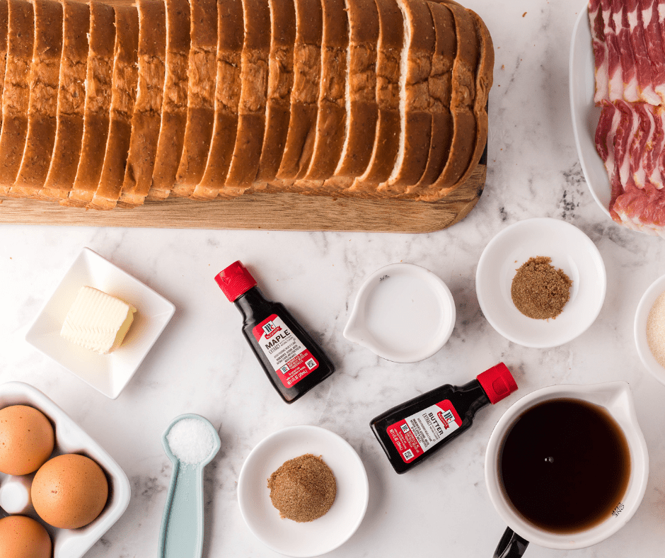 Ingredients Needed For Air Fryer Bacon Maple French Toast Sticks