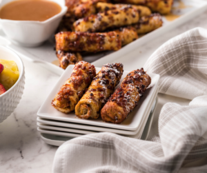 Air Fryer Bacon Maple French Toast Sticks