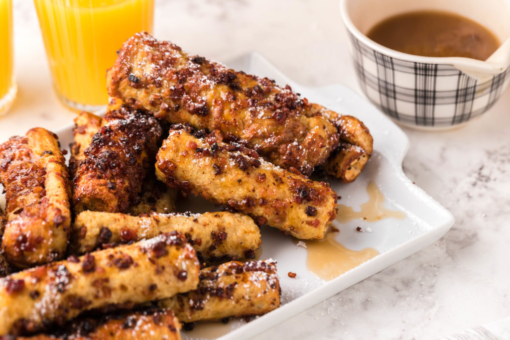 Air Fryer Bacon Maple French Toast Sticks