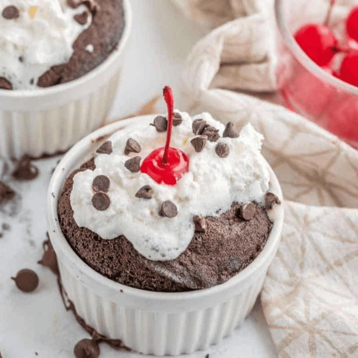 Air Fryer Black Forest Cupcakes