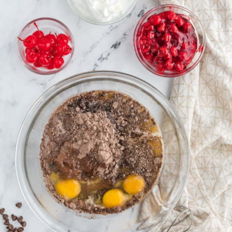 Air Fryer Black Forest Cupcakes