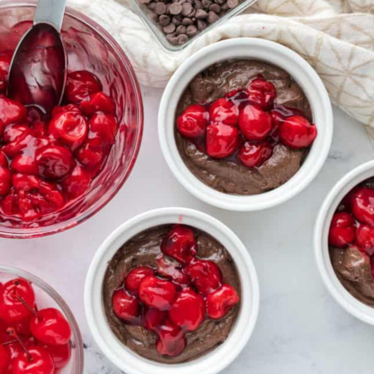 Air Fryer Black Forest Cupcakes