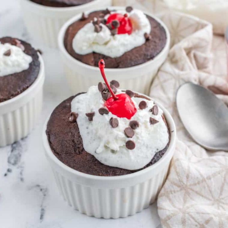 Air Fryer Black Forest Cupcakes