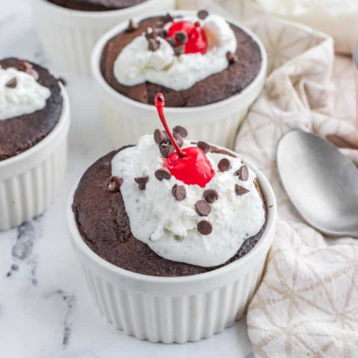 Air Fryer Black Forest Cupcakes