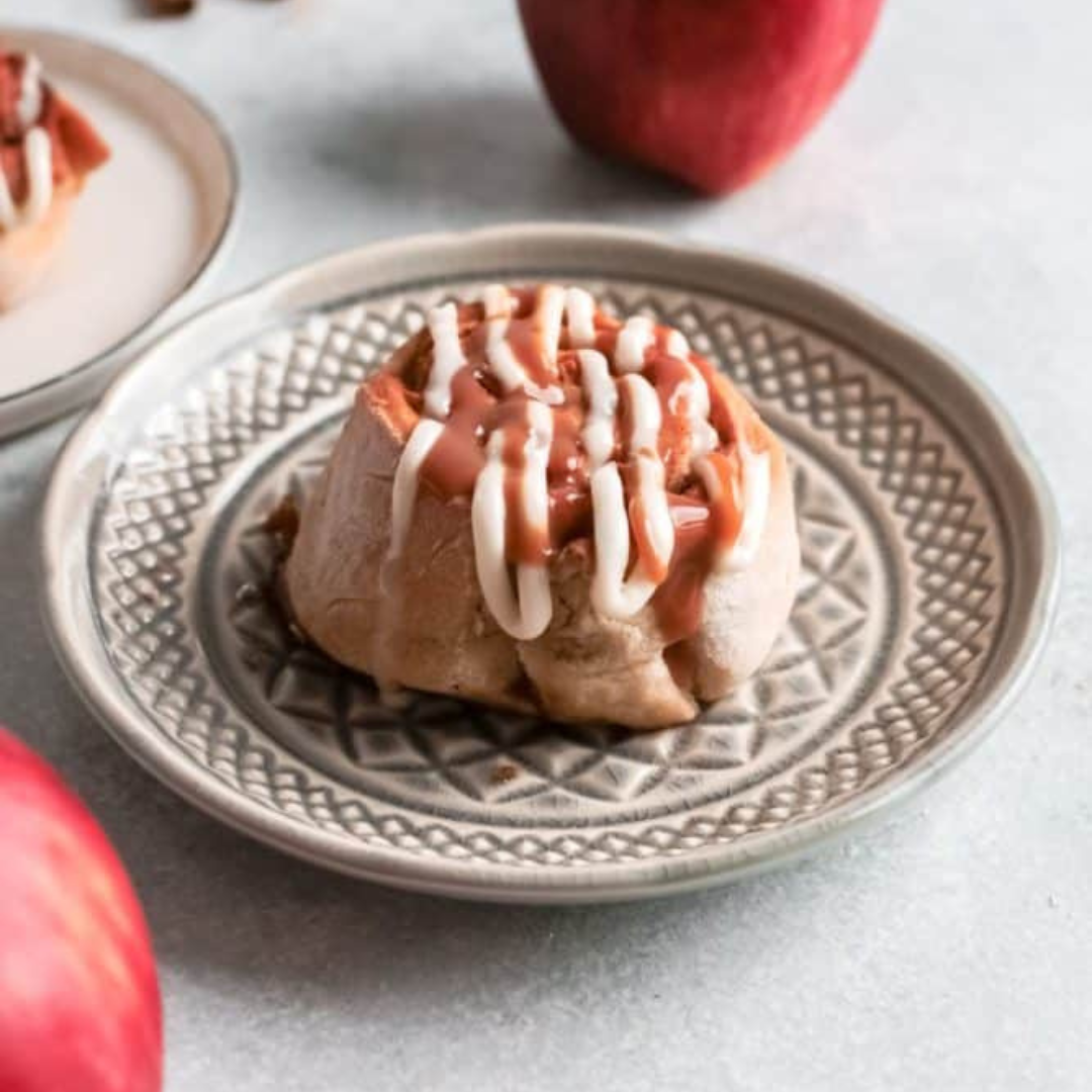 Air Fryer Carmel Apple Cinnamon Rolls