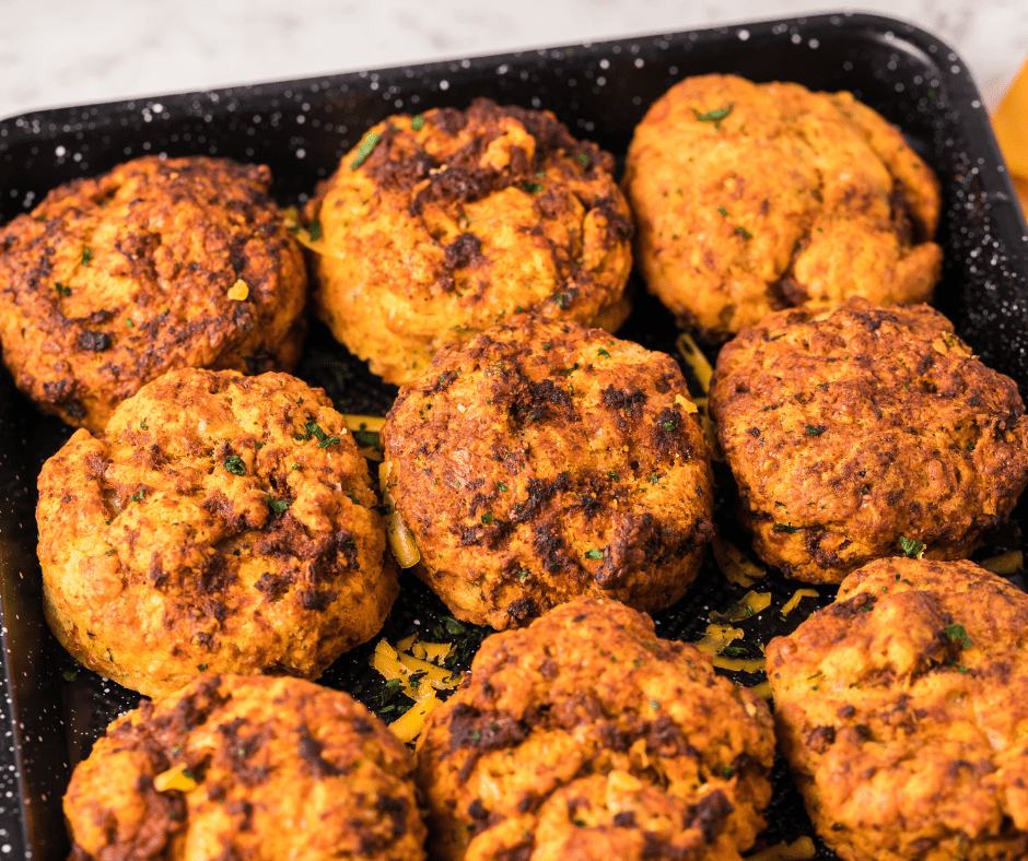Air Fryer Chorizo and Cheddar Biscuits