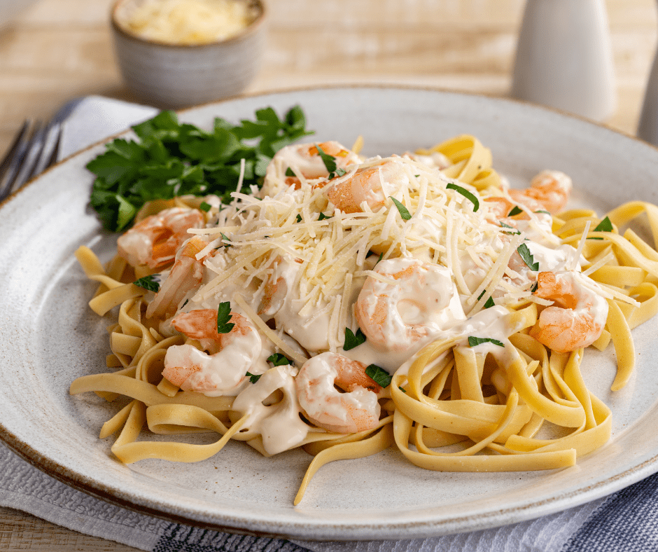 Air Fryer Copycat Olive Garden Shrimp Alfredo