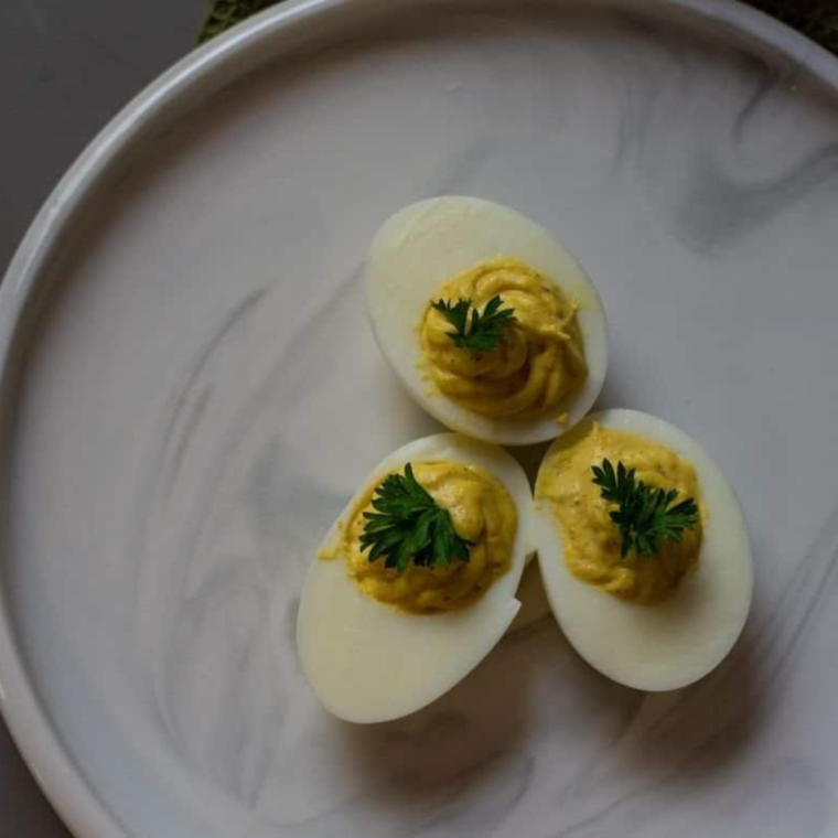 Air Fryer Curried Deviled Eggs