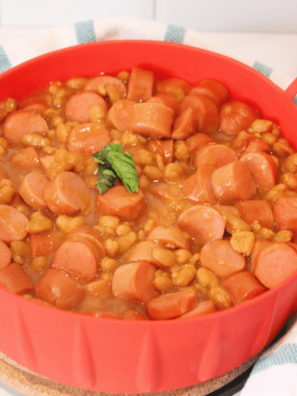 Air Fryer Franks and Beans