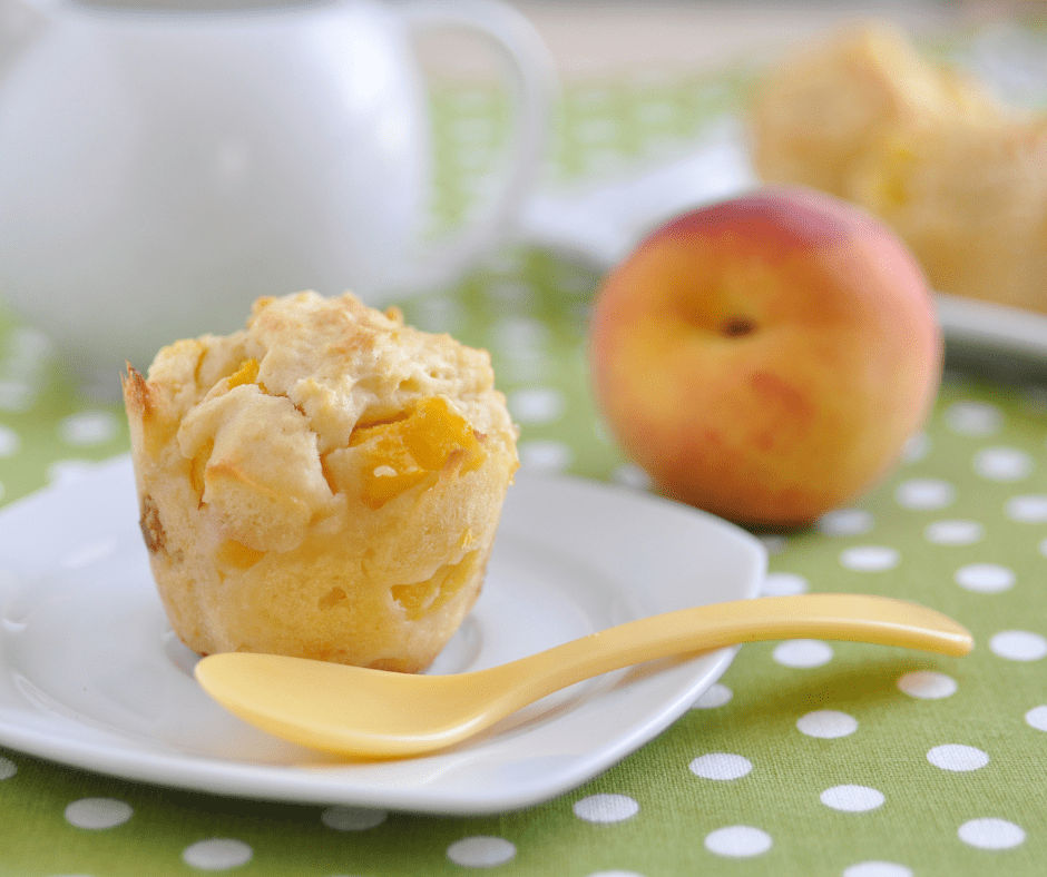 Summer is in full swing and that means one thing: peaches! These delicious little fruits are perfect for eating fresh, cooking in a pie, or using in a recipe like these air fryer peach muffins. With just a few ingredients and a quick cook time, you can enjoy these sweet muffins any time of day. Plus, the Air Fryer makes them extra crispy without needing any added oil. So grab some peaches and let's get baking!