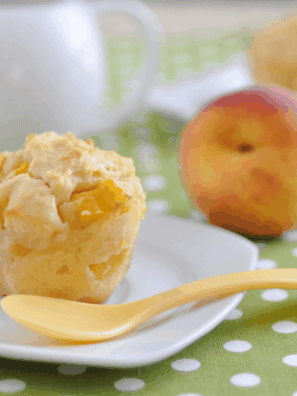 Air Fryer Peach Muffins