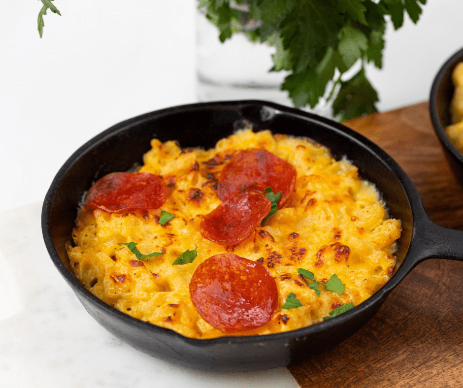 Air Fryer Pizza Mac and Cheese