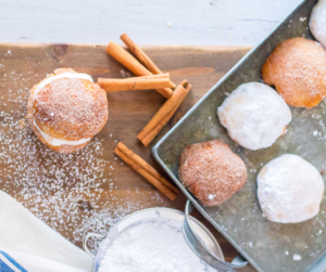 Air Fryer Pumpkin Cheesecake Donut Bites
