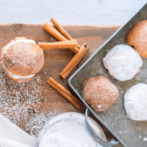 Air Fryer Pumpkin Cheesecake Donut Bites