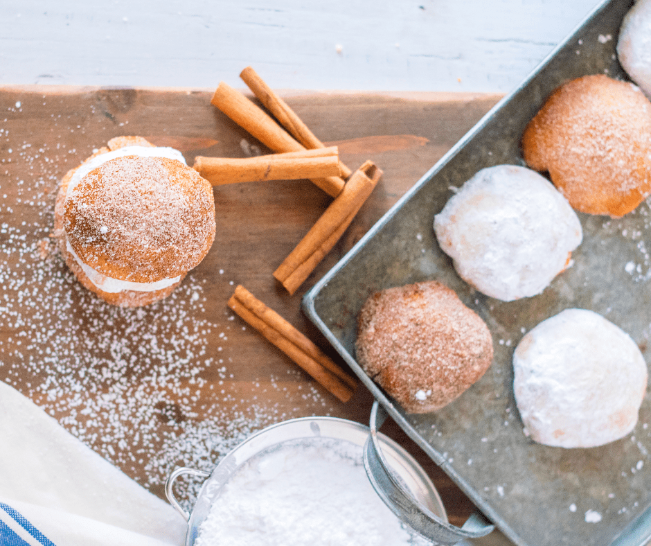 Air Fryer Pumpkin Cheesecake Donut Holes