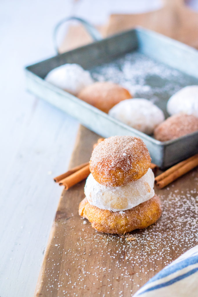 Air Fryer Pumpkin Cheesecake Donut Holes