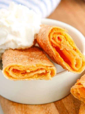 Air Fryer Pumpkin Cheesecake Egg Rolls