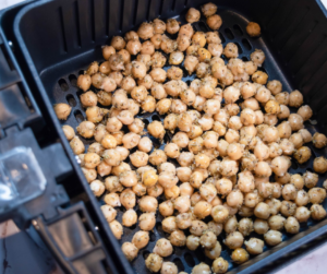Air Fryer Spicy Garlic Roasted Chickpeas