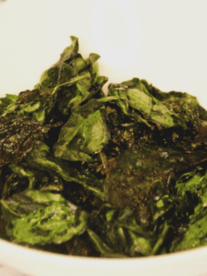 Easy Air Fryer Spinach Chips
