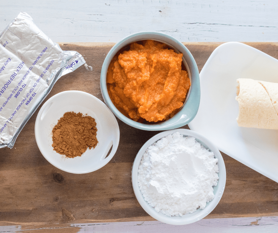 Ingredients Needed For Air Fryer Pumpkin Cheesecake Donut Holes