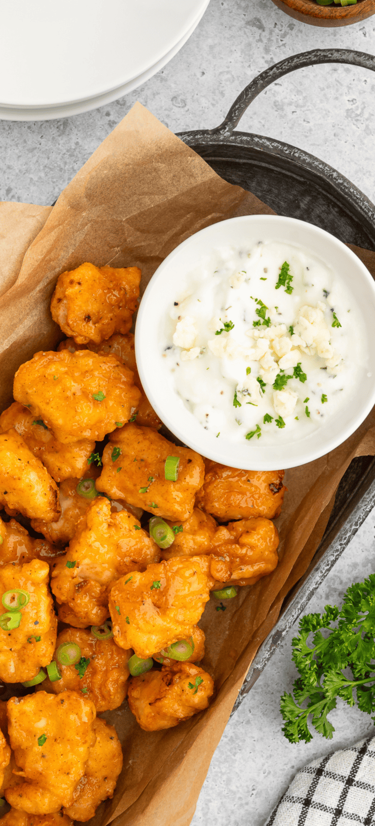 Bowl of Whataburger Jalapeño Ranch served with chicken tenders.
