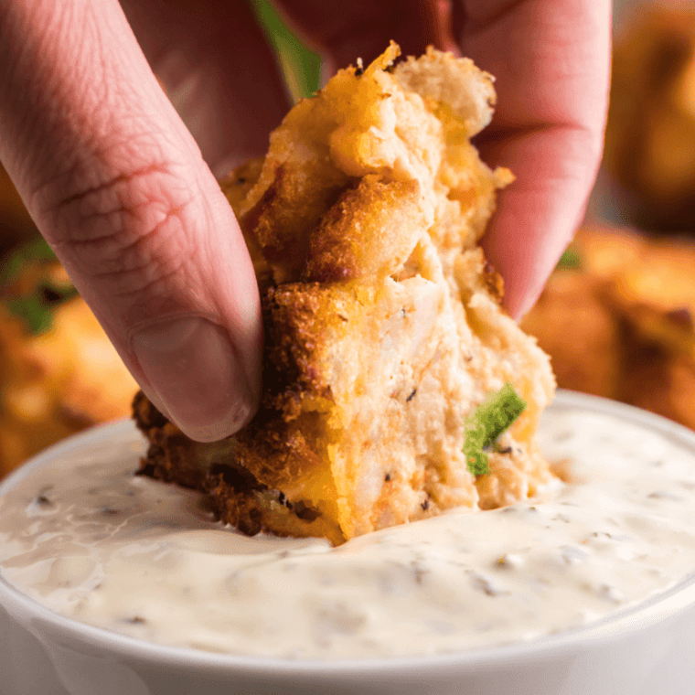 Creamy Whataburger Jalapeño Ranch dip served in a bowl, garnished with jalapeño slices.