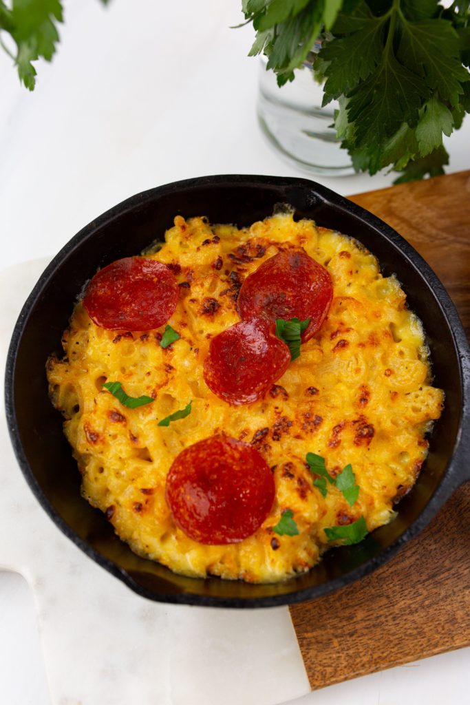 Air Fryer Pizza Mac and Cheese