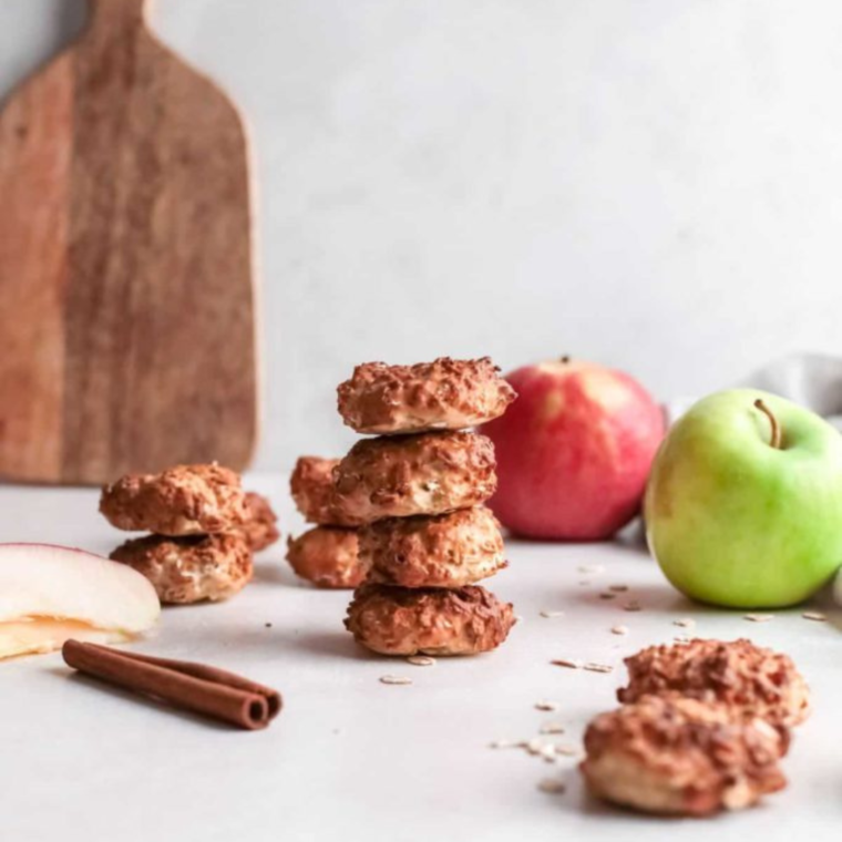Plate of Air Fryer Apple Breakfast Cookies.