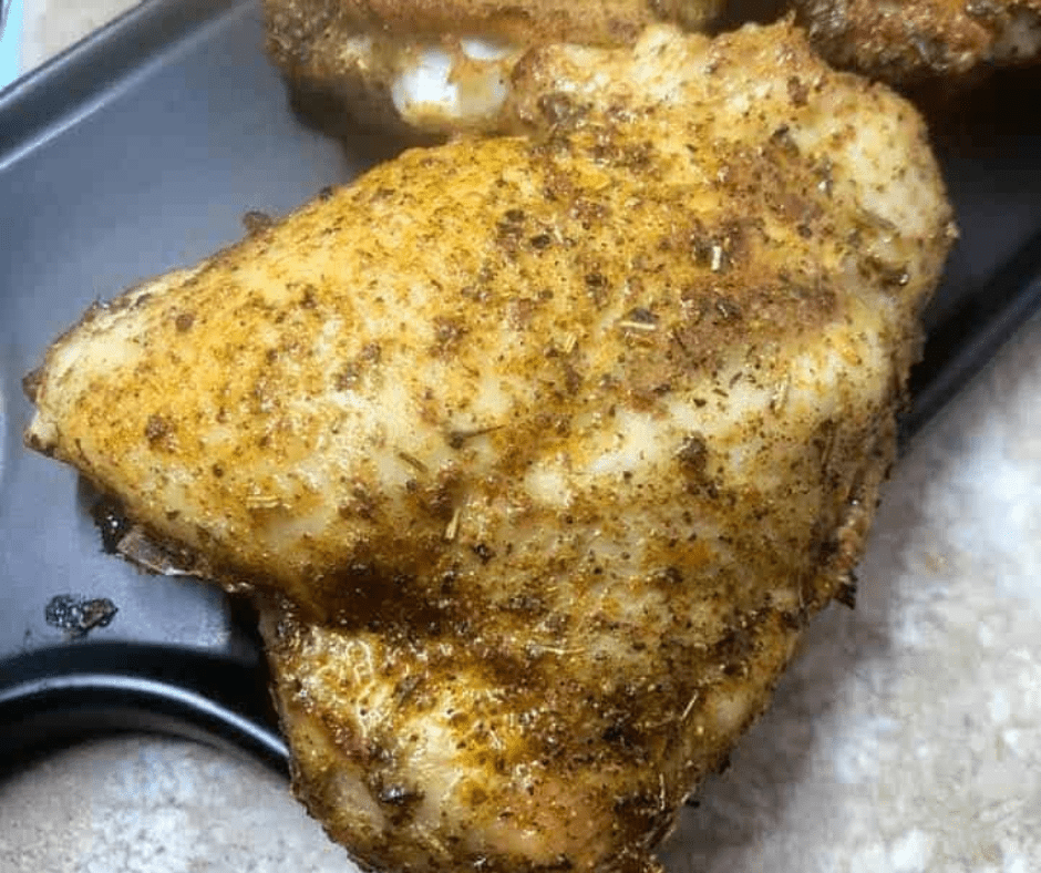 Air Fryer Caribbean Rubbed Chicken Thighs
