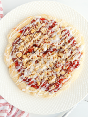 Air Fryer Cherry Dessert Pizza