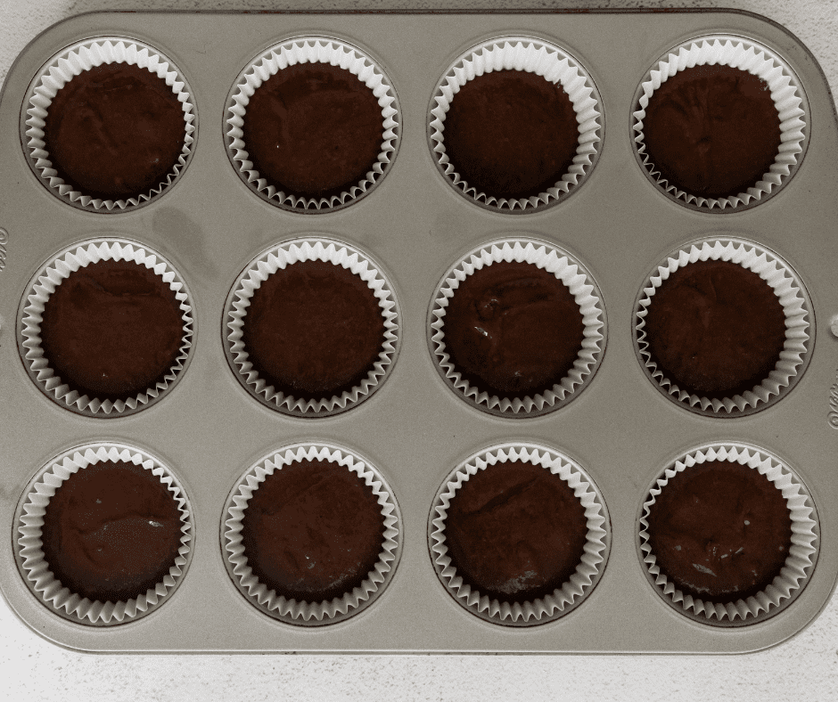 Air Fryer Chocolate Pumpkin Cupcakes