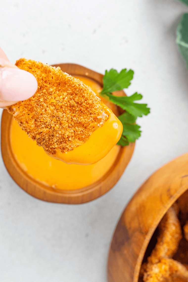 Air Fryer Frozen Onion Petals — crispy breaded onion petals with recipe title text overlay