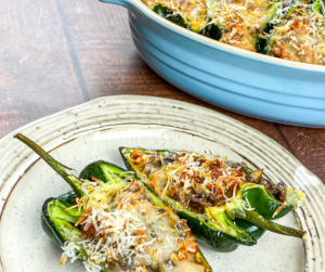 Air Fryer Stuffed Poblano Peppers