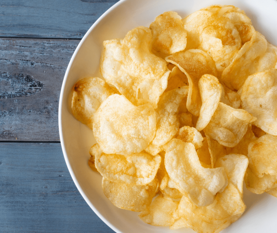 Air Fryer Salt and Vinegar Potato Chips
