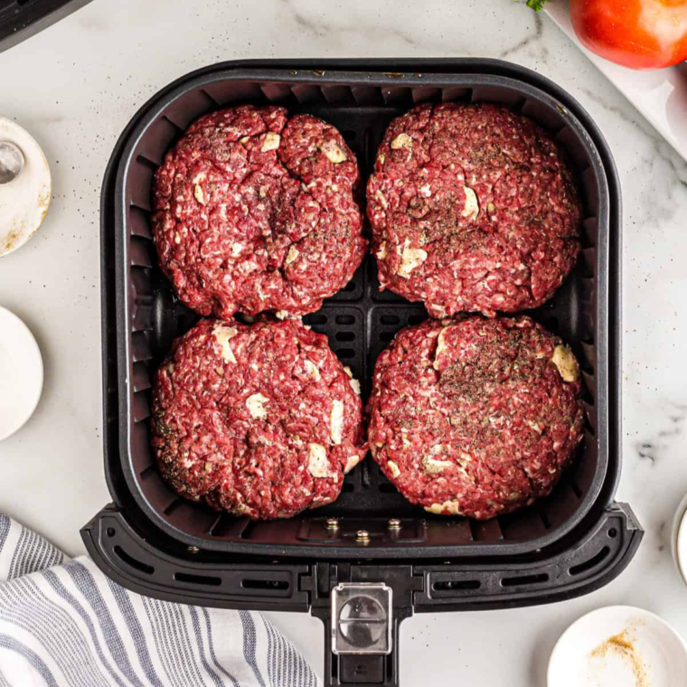 Air Fryer Smash Burgers