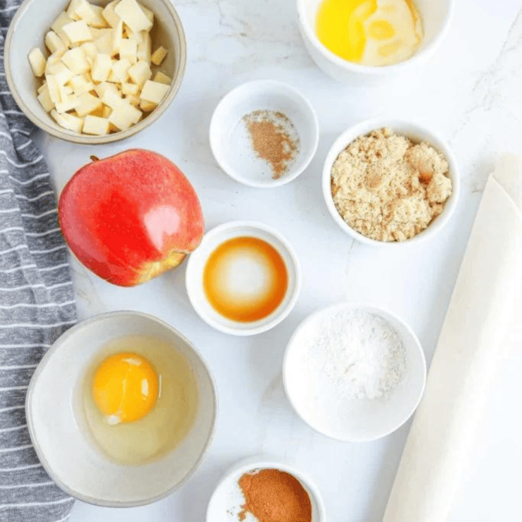Ingredients Needed For Air Fryer Apple Cheddar Pies