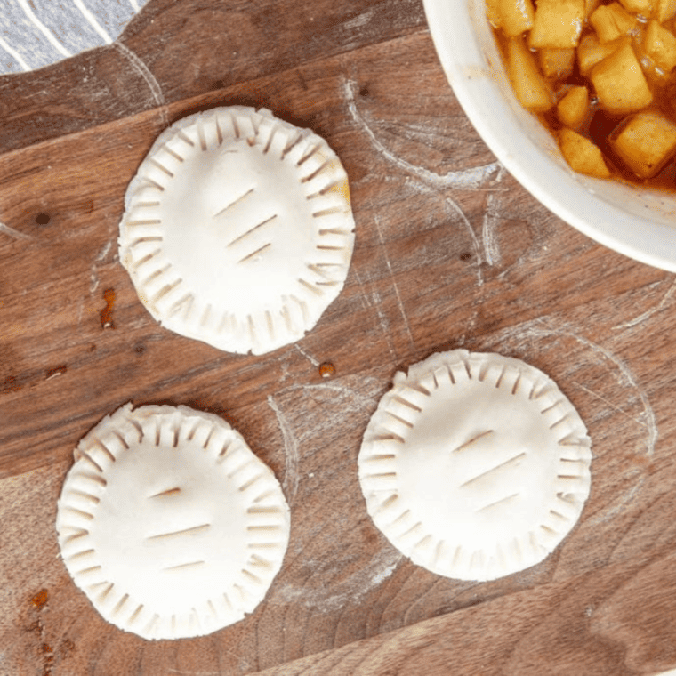 Air Fryer Apple Cheddar Pies