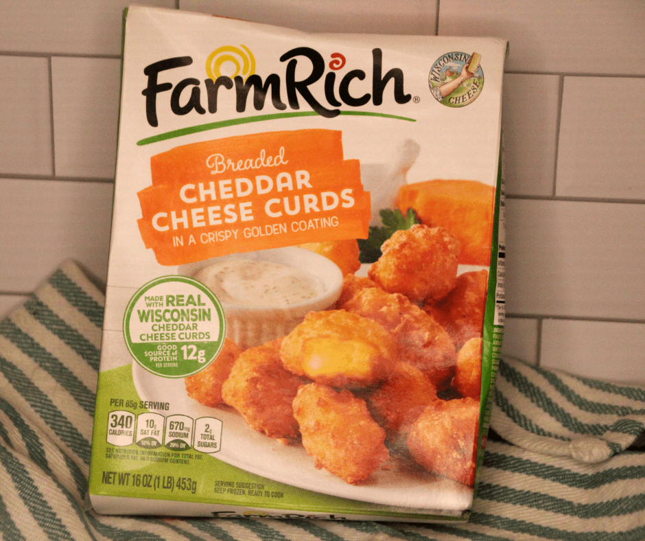 Ingredients needed for Air Fryer Frozen Cheese Curds.