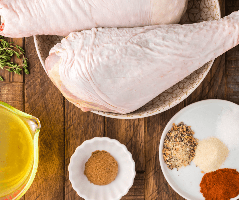 Ingredients Needed For This Air Fryer Turkey Legs